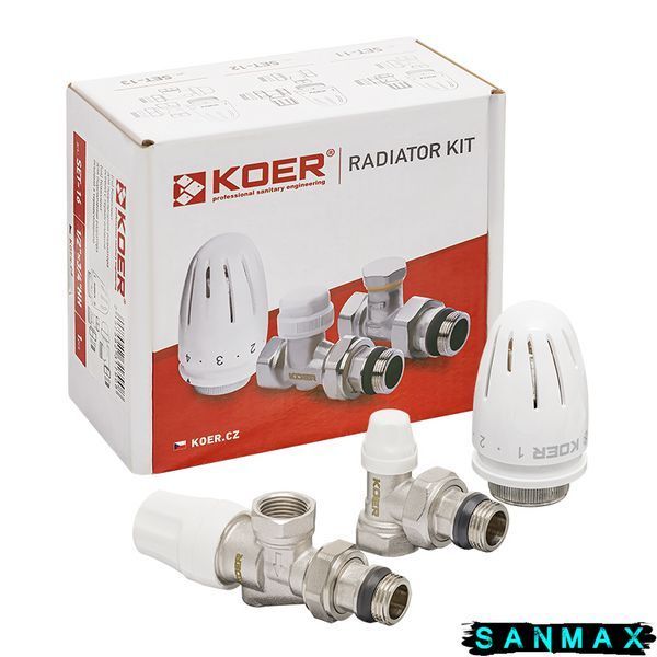 Комплект для підключення радіатора 1/2 осьовий Koer Set-13 (KR3176) KR3176 фото