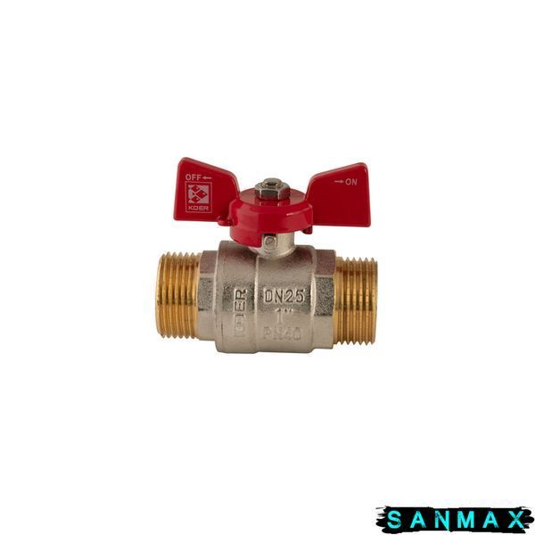 Кран кульовий 1 БШШ Вода Koer KR.219 Червоний метелик (KR0159) KR0159 фото