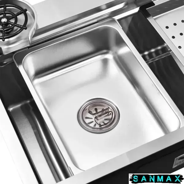 Кухонна інтегрована мийка Mixxus Premium MH7545-Set-04 Nano-Чорний з вбудованим змішувачем з нерж. сталі (MX1700) MX1700 фото