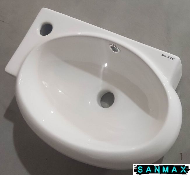 Раковина підвісна Mixxus Premium Diverse-1201-R 400х215х140mm з отвором під змішувач та переливом (MP6506) MP6506 фото