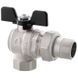 Кран з американкою Roho 1/2" ВЗ кутовий, метелик чорний R106-050B (RO0113) (20/80) RO0113 фото 1
