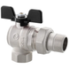 Кран з американкою Roho 1/2" ВЗ кутовий, метелик чорний R106-050B (RO0113) (20/80) RO0113 фото 3