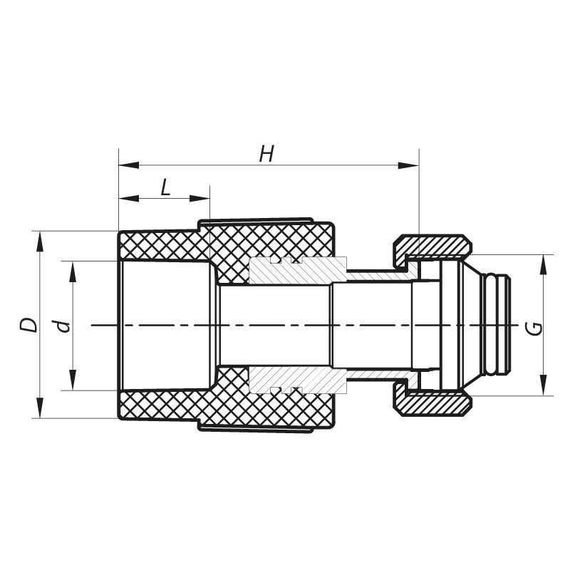 Муфта з євроконусом і накидною гайкою 20x3/4 PPR Koer K0240.PRO 210 (KP2606) KP2606 фото