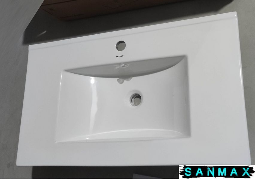 Умивальник накладний керамічний Mixxus Premium Cubic-1503 810х460х170mm з переливом (MP6497) MP6497 фото