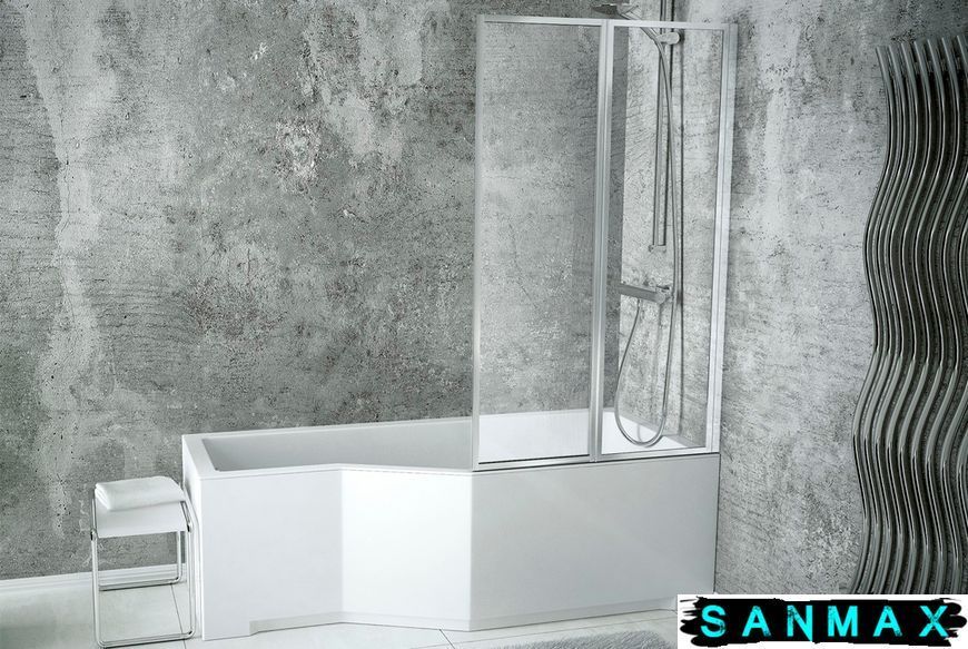 Шторка для ванни PMD Besco Ambition Besco Premium-2S 80.5х140 PAP-2S фото