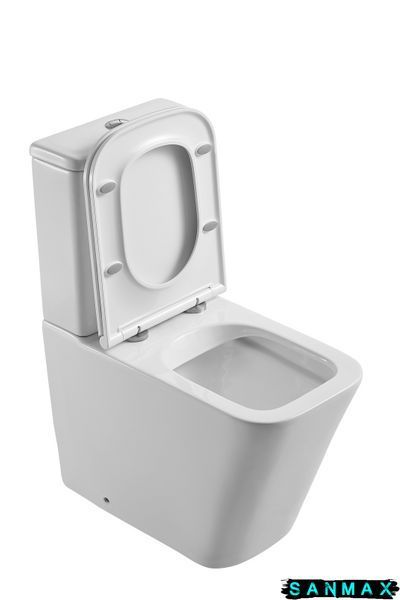 Унітаз-компакт Mixxus Premium Quadro-0401-R 610x365x825mm, система змиву Rimless (MP6457) MP6457 фото