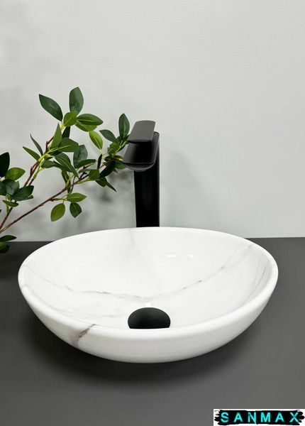 Умивальник накладний Vbi Parma S Мармур Природа Глянець VBI-011002 фото