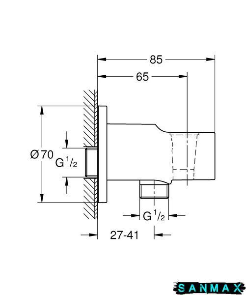 Підключення для душового шлангу Grohe Tempesta (28628001) 28628001 фото