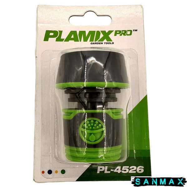 PLAMIX PRO PL-4526 Конектор швидкознімн."аквастоп" для шланга,3/4"(ABS+TPR+PPR)(240 шт/ящ,24 шт/кор) PM6096 фото