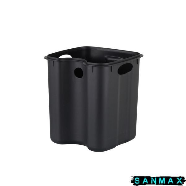 Відро для сміття з плавним закриттям квадратне Zerix Kubix-Tc0106 Ss Color 6л колір нержавійка (ZX5889) ZX5889 фото
