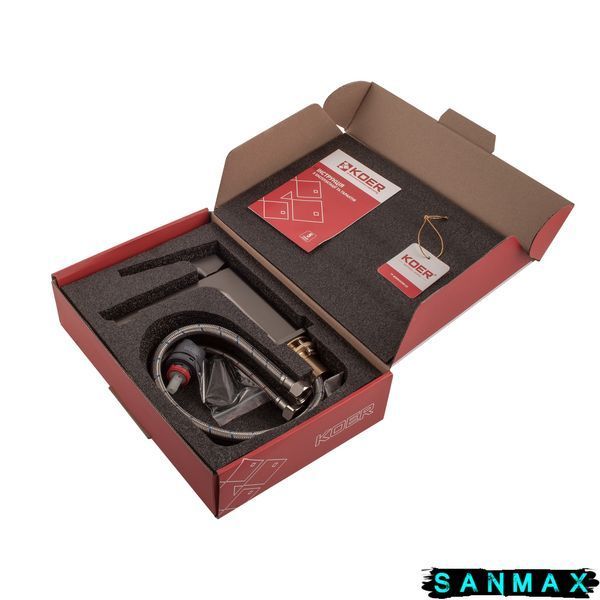 Змішувач для умивальника Koer KB-10031-07 Графіт (KR5432) KR5432 фото