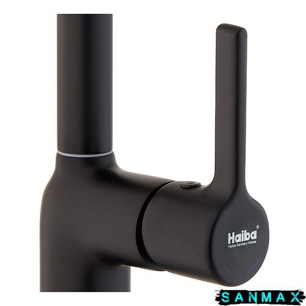Змішувач для кухні на шпильці Haiba Markus 017 Чорний (HB3973) HB3973 фото