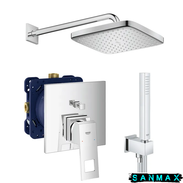 Вбудована душова система зі змішувачем Grohe Eurocube New Tempesta 250 (UA26415SC3) UA26415SC3 фото