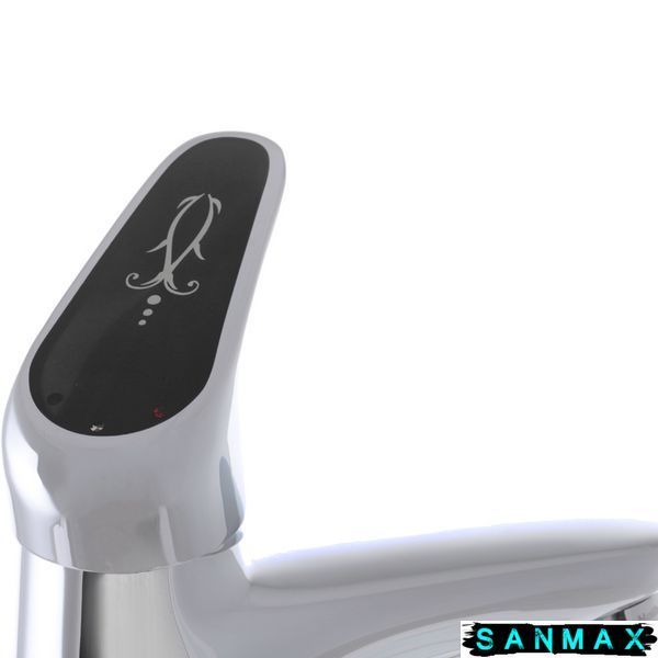Змішувач для умивальника на шпильці Haiba Magic 001 Хром Червона ручка (HB0661) HB0661 фото