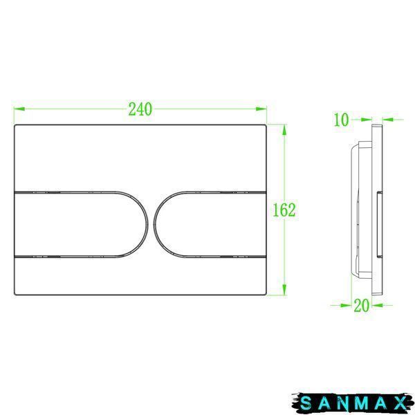 Панель змиву пластикова механіка Koer KT-0604-01 Лінійна Хром (KR5323) KR5323 фото