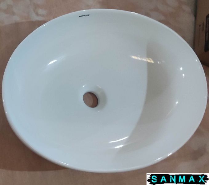 Умивальник накладний керамічний Mixxus Premium Ellipse-0102 515х400х130mm (MP6551) MP6551 фото
