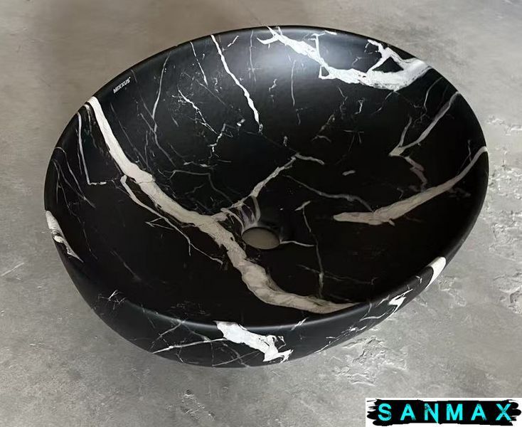 Раковина накладна Mixxus Premium Ellipse-0102 Marble 515х400х130mm (MP6552) MP6552 фото