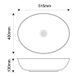Раковина накладна Mixxus Premium Ellipse-0102 Marble 515х400х130mm (MP6552) MP6552 фото 7