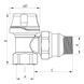 Кран термостатичний 1/2 M30x1,5 кутовий Koer KR.921-Gi (KR2682) KR2682 фото 1