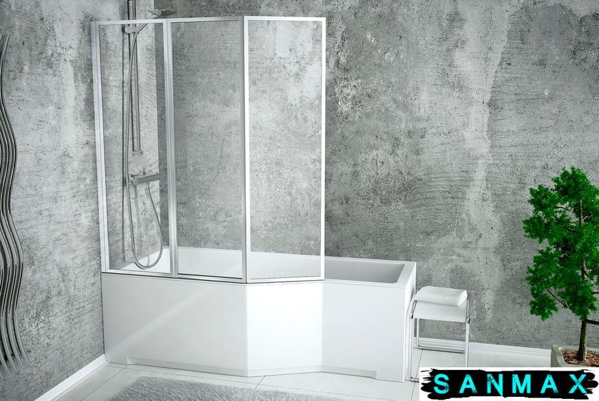 Шторка для ванни PMD Besco Ambition Besco Premium-3S 130х140 PAP-3S фото