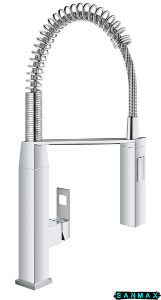 Змішувач для кухні з гнучким виливом Grohe Eurocube (31395000) 31395000 фото