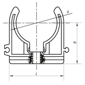 Кріплення для труби PPR 25 Koer K0075.PRO (KP0090) KP0090 фото