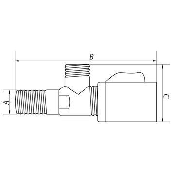 Комплект приладових кранів 2 шт Koer KR.509-2 Хром синій + червоний (KR2730) KR2730 фото