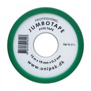 Фум стрічка Unipak Jumbotape Professional 15М*0,2мм*19мм (UP0613) UP0613 фото