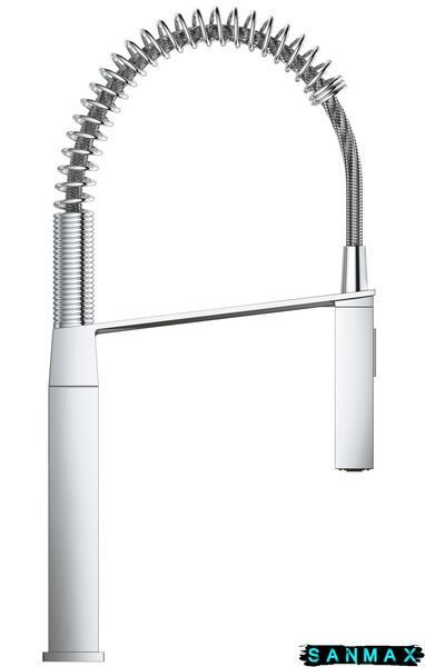 Змішувач для кухні з гнучким виливом Grohe Eurocube (31395000) 31395000 фото