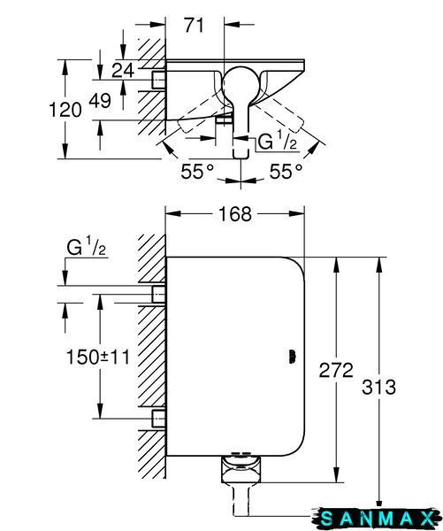 Змішувач для душу Grohe Lineare New (33865001) 33865001 фото