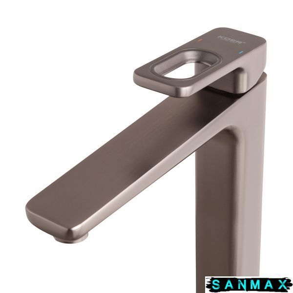 Змішувач для умивальника Koer KB-11031-07 Високий Графіт (KR5435) KR5435 фото