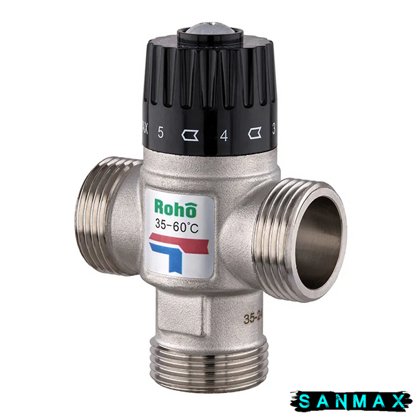 Клапан змішувальний термостатичний Roho R1207-100 - 1 ЗР (35-60*C) (RO1022) RO1022 фото