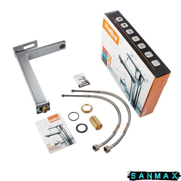 Змішувач для умивальника Haiba Kant 001 High Хром (HB9601) HB9601 фото