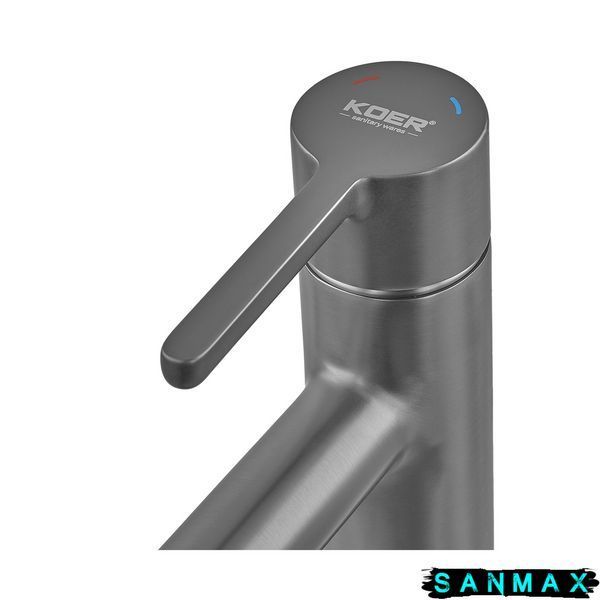 Змішувач для умивальника високий Koer KB-11029-07 Графіт (KR5496) KR5496 фото