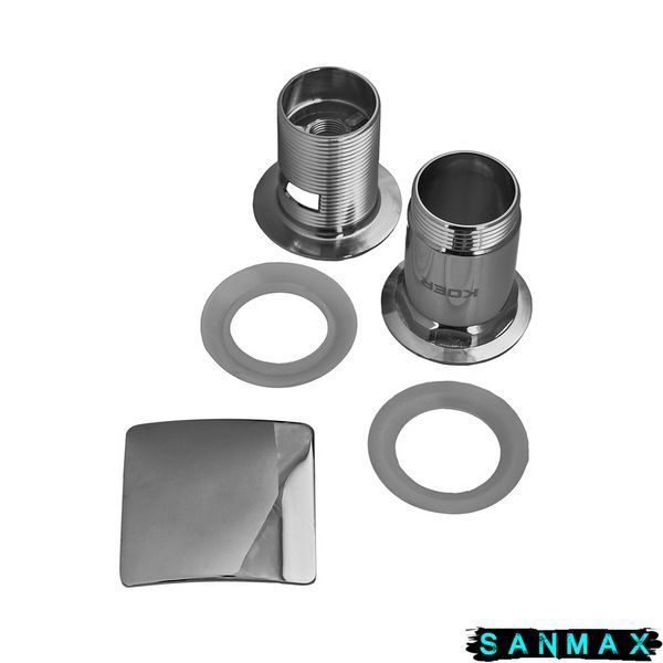 Донний клапан для умивальника з переливом Koer PW-04-01 Хром (KR3398) KR3398 фото