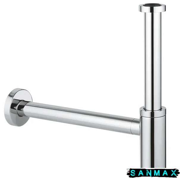 Сифон для умивальника GROHE 28912000 без випуску (під донний клапан) без ревізії (Колір хром) 1 1/4'' (28912000) 28912000 фото