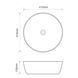Умивальник накладний керамічний Mixxus Premium Ellipse-0101 415х415х135mm (MP6531) MP6531 фото 2