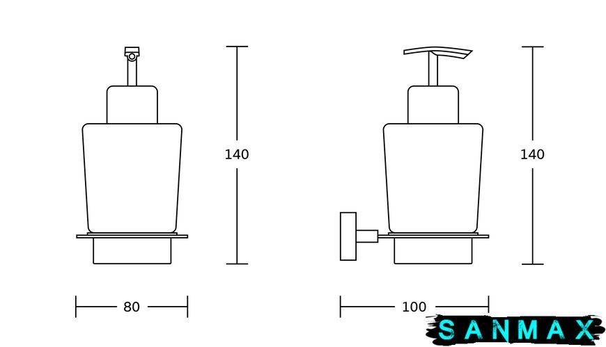 Дозатор для миючого засобу Vbi Mercury Чорний Vbi-040206BL фото