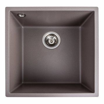 Гранітна мийка для кухні Platinum 4040 Ruba матова Дюна SP000040837 фото