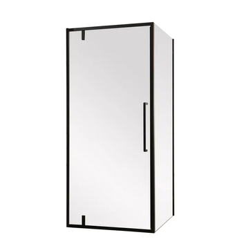 Душова кабіна без піддону Mixxus Premium Bevel SC01-90x90x195-TR Чорний прозоре скло 6мм (MI6864) MI6864 фото