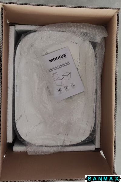 Умивальник накладний керамічний Mixxus Premium Diverse-0112 Marble-Чорний 455х325х135mm (MP6541) MP6541 фото