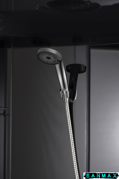Бокс душовий з гідромасажем Mixxus Strong SBH02-90x90x215-GR Satin низький піддон (MI6891) MI6891 фото