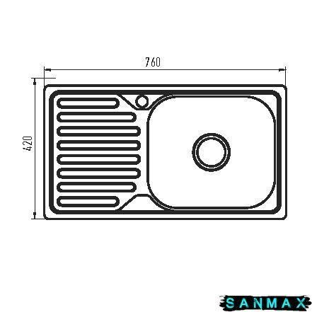 Мийка кухонна Zerix Z7642-08-180Md (Micro Decor) (ZS0573) ZS0573 фото