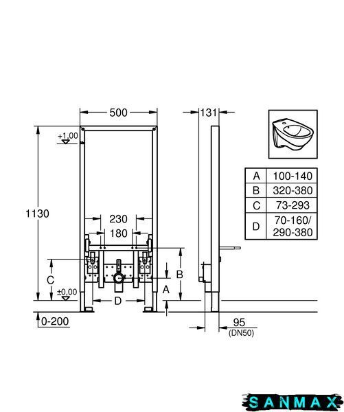 Інсталяція для біде Grohe Rapid SL (38553001) 38553001 фото
