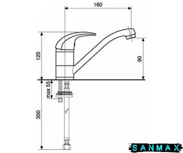 Змішувач для умивальника Emmevi Luxor (15 см) (SC7007RCC) SC7007RCC фото