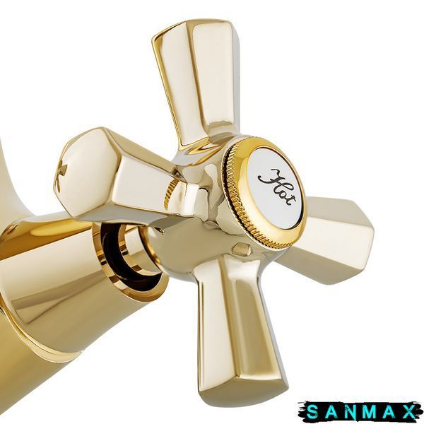 Змішувач для умивальника на шпильці Mixxus Premium Retro Gold-161 (MI5848) MI5848 фото