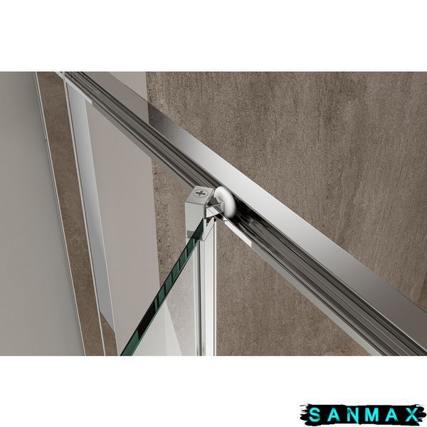 Душова кабіна без піддону Koer SR SC09-90x90x200-L-TR-01 прозоре скло Easy Clean 6мм, хром (KR5683) KR5683 фото