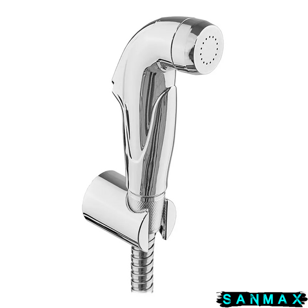 Гігієнічний набір (шланг+кронштейн+лійка) Zerix Bidet Set-008 Хром Блістер (ZX4913) ZX4913 фото
