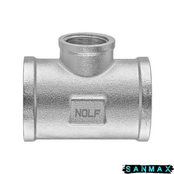 Трійник нікельований 3/4х1/2х3/4 ВВВ Nolf Nfc.T080608F-N (NF3094) NF3094 фото