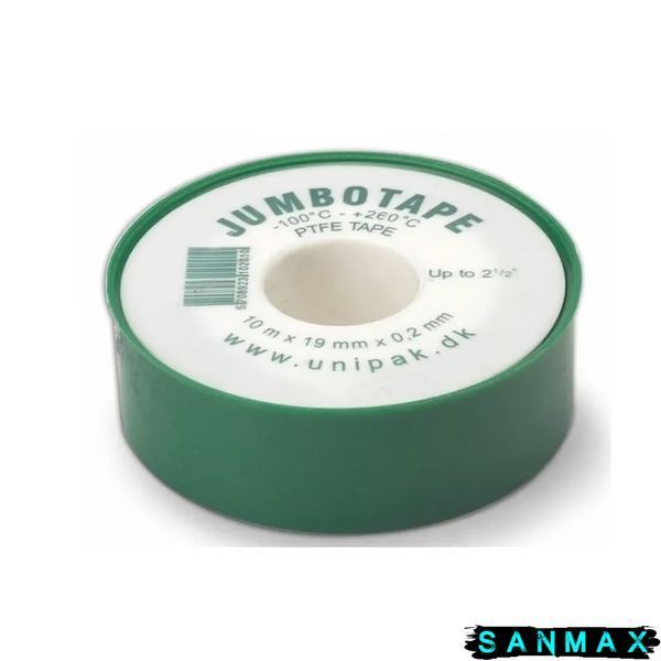 Фум стрічка Unipak Jumbotape Standard 10М*0,2mm*19mm (UP0612) UP0612 фото